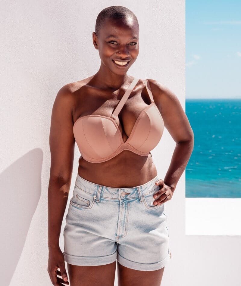 Curvy Kate Superhero Multiway Padded Plunge Bra - Latte Bras 