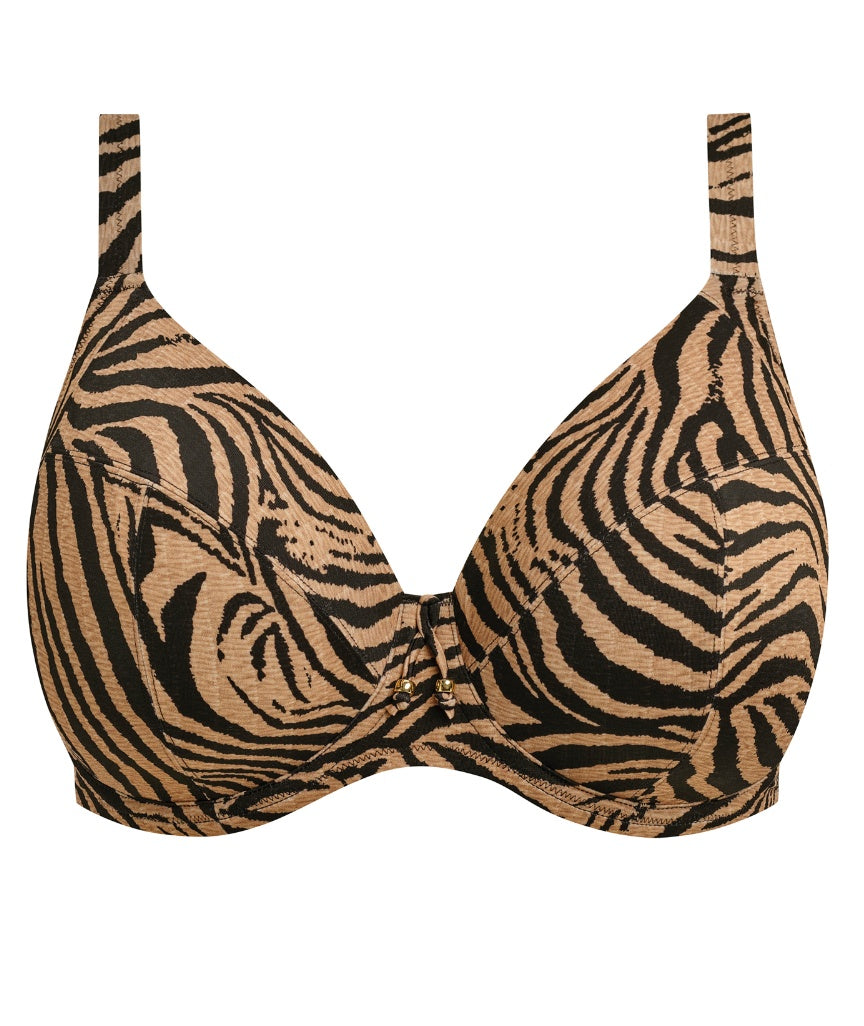 Elomi Swim Tortoli Bay Underwired Plunge Bikini Top - Natural