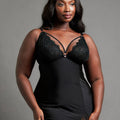 Scantilly Embrace Wired Deep Plunge Chemise - Black