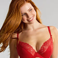 Panache Envy Plunge Underwire Bra - Poppy Red