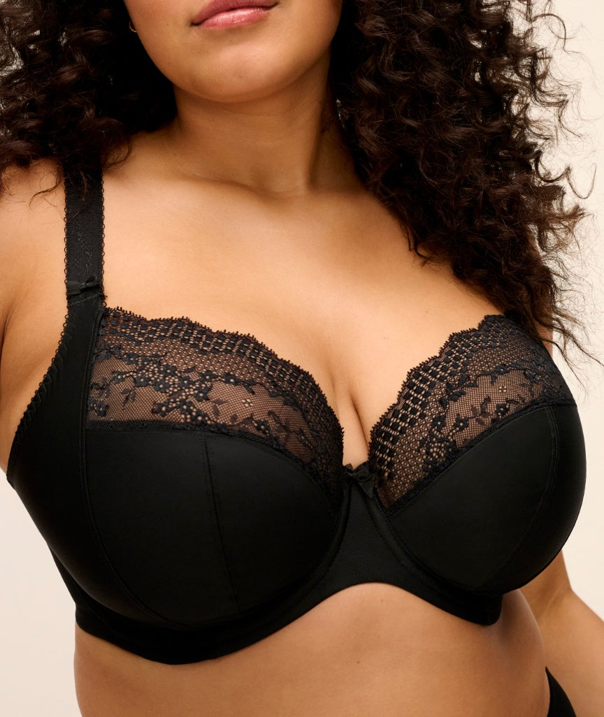 Elomi Lucie Underwire Stretch Plunge Bra - Jet