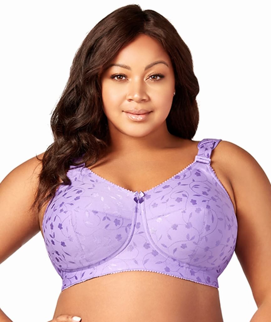 Elila Jacquard Wire-Free Bra - Lilac