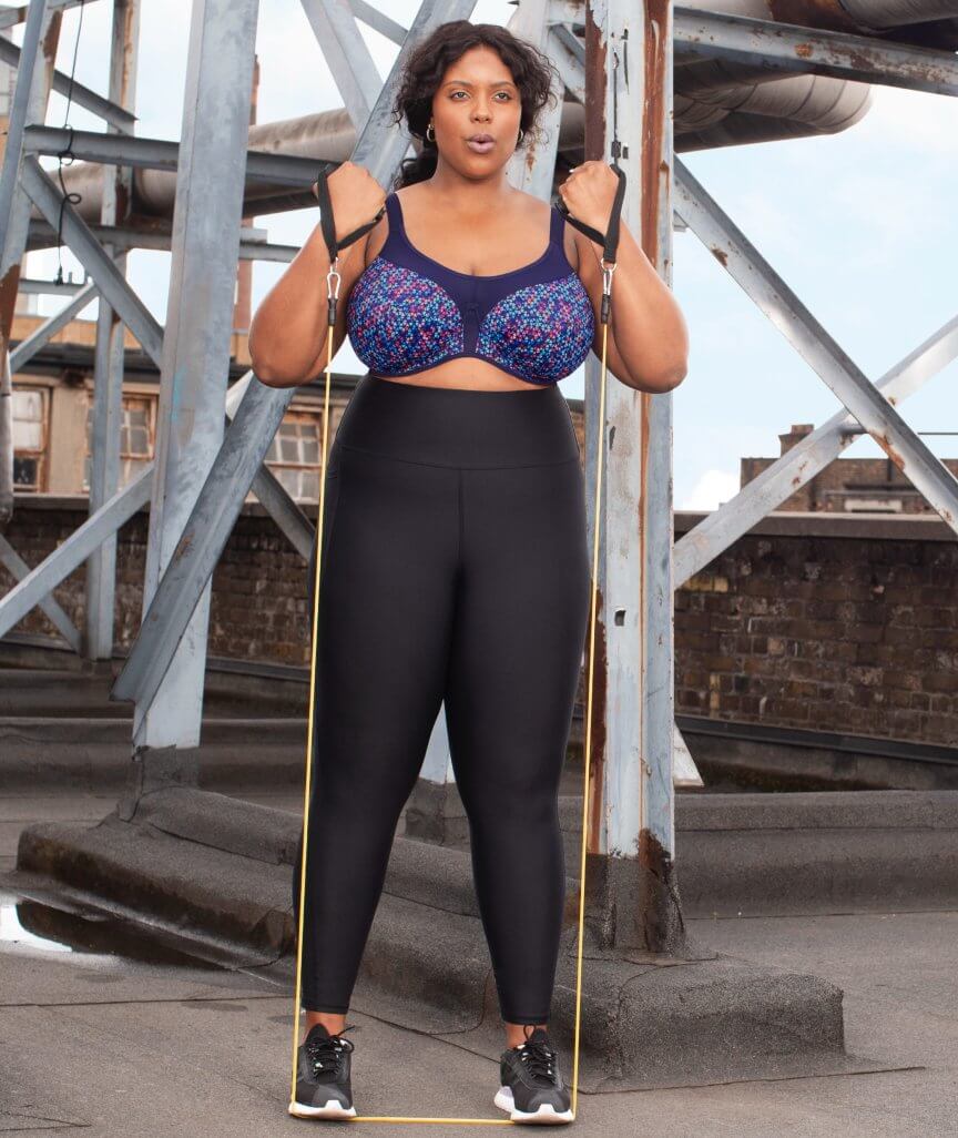 Elomi Energise Underwired Sports Bra - Navy Geo