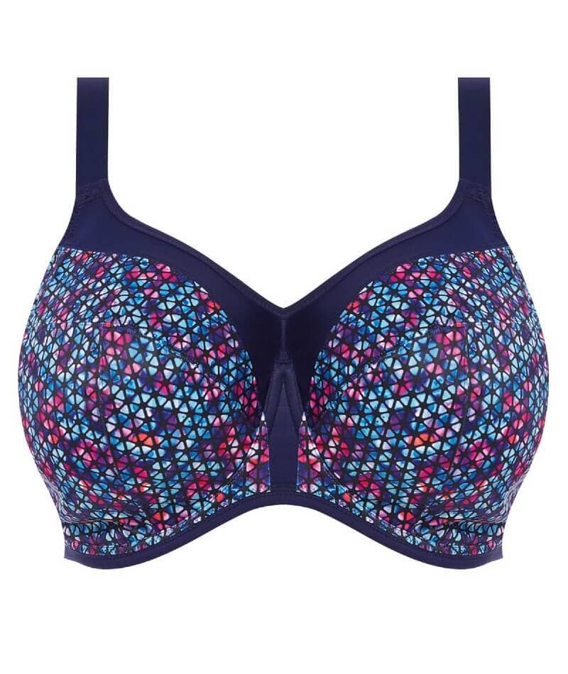 Elomi Energise Underwired Sports Bra - Navy Geo Bras 