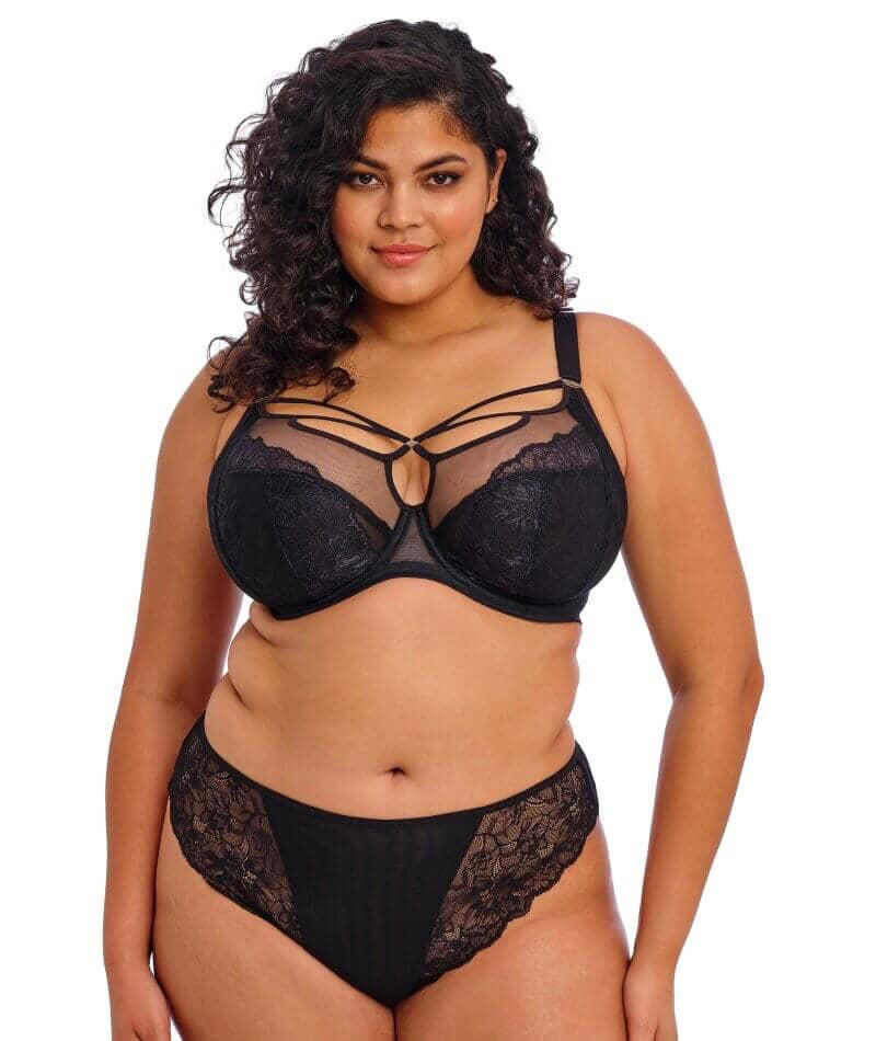 Elomi Brianna Underwire Plunge Bra - Black Bras 