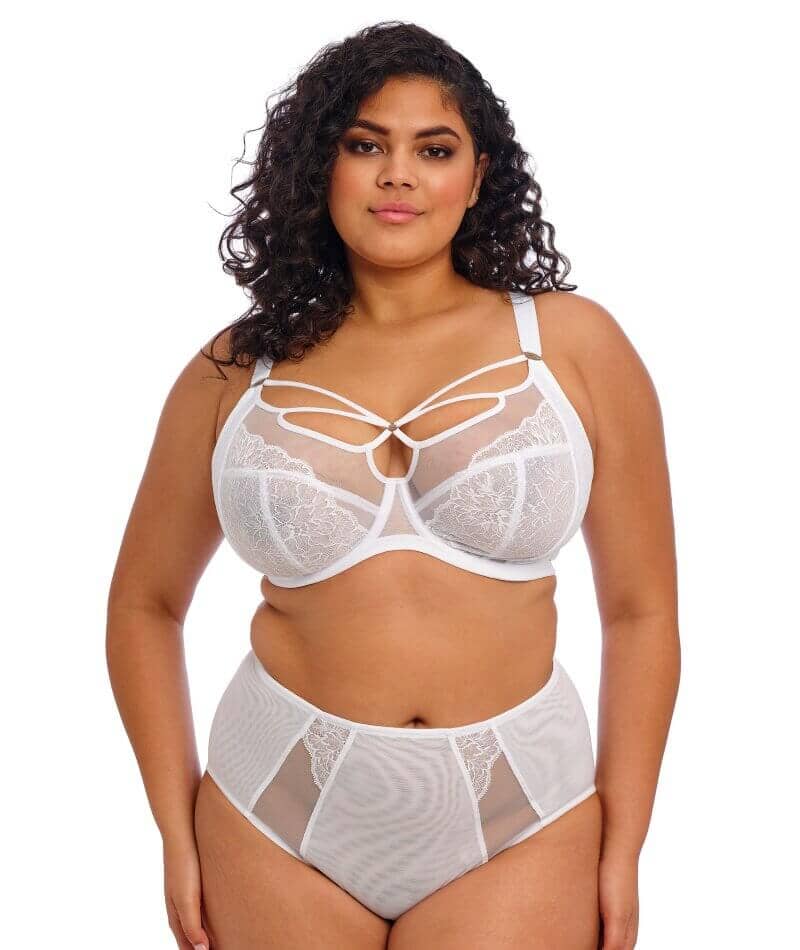 Elomi Brianna Underwire Plunge Bra - White Bras 
