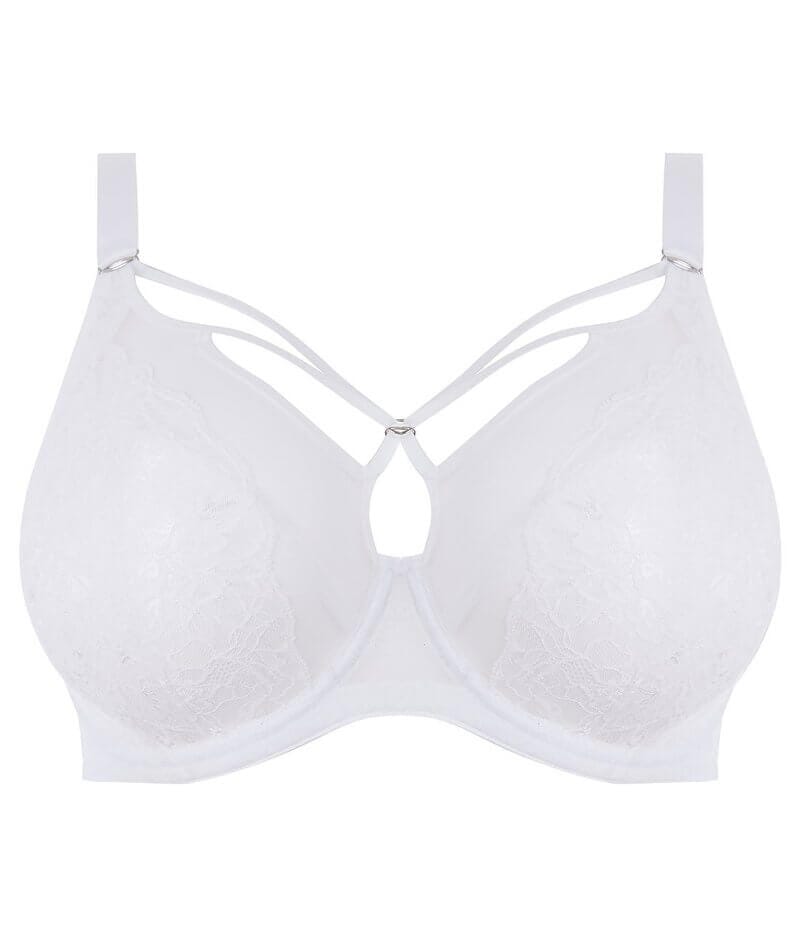 Elomi Brianna Underwire Plunge Bra - White Bras 