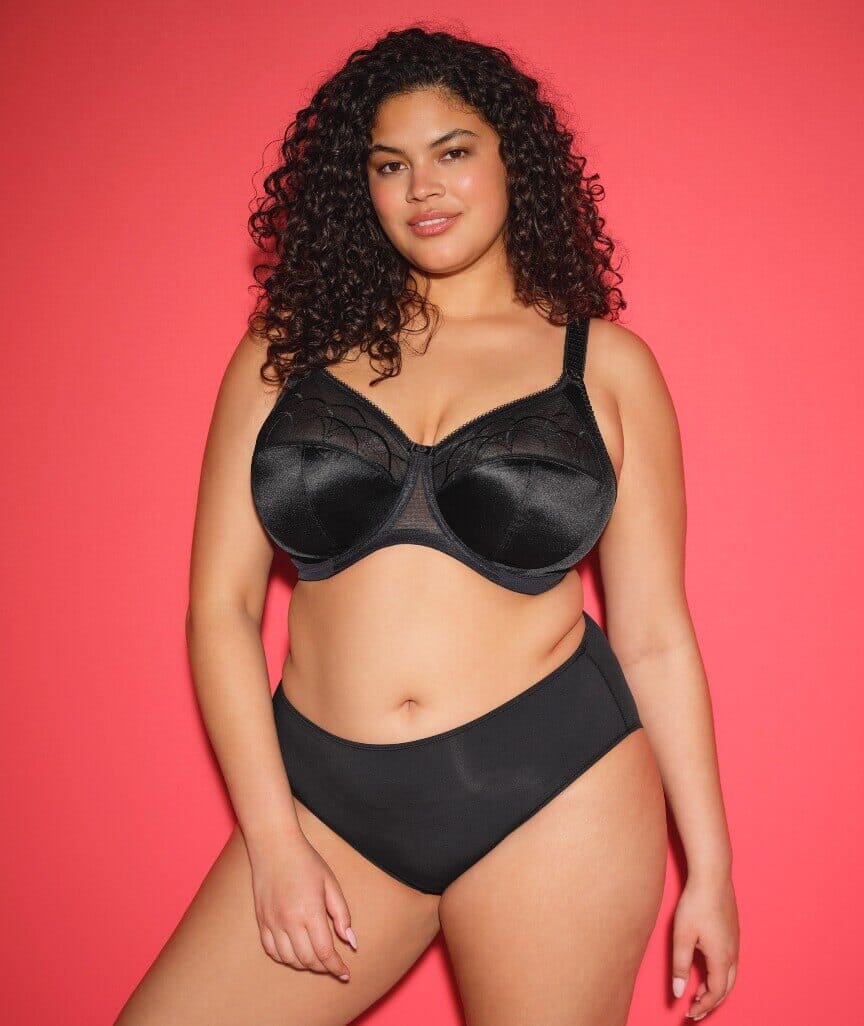 Elomi Cate Underwired Full Cup Banded Bra - Black Bras 