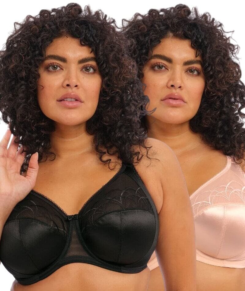 Elomi Cate Underwired Full Cup Banded Bra 2 Pack - Black/Latte Bras 
