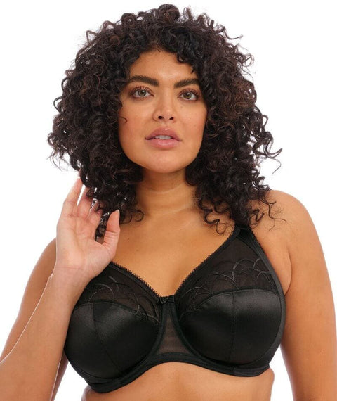 Elomi Cate full cup bra in Black, shown on a model