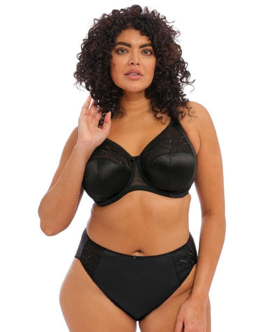 Elomi Cate Underwired Full Cup Banded Bra - Black Bras