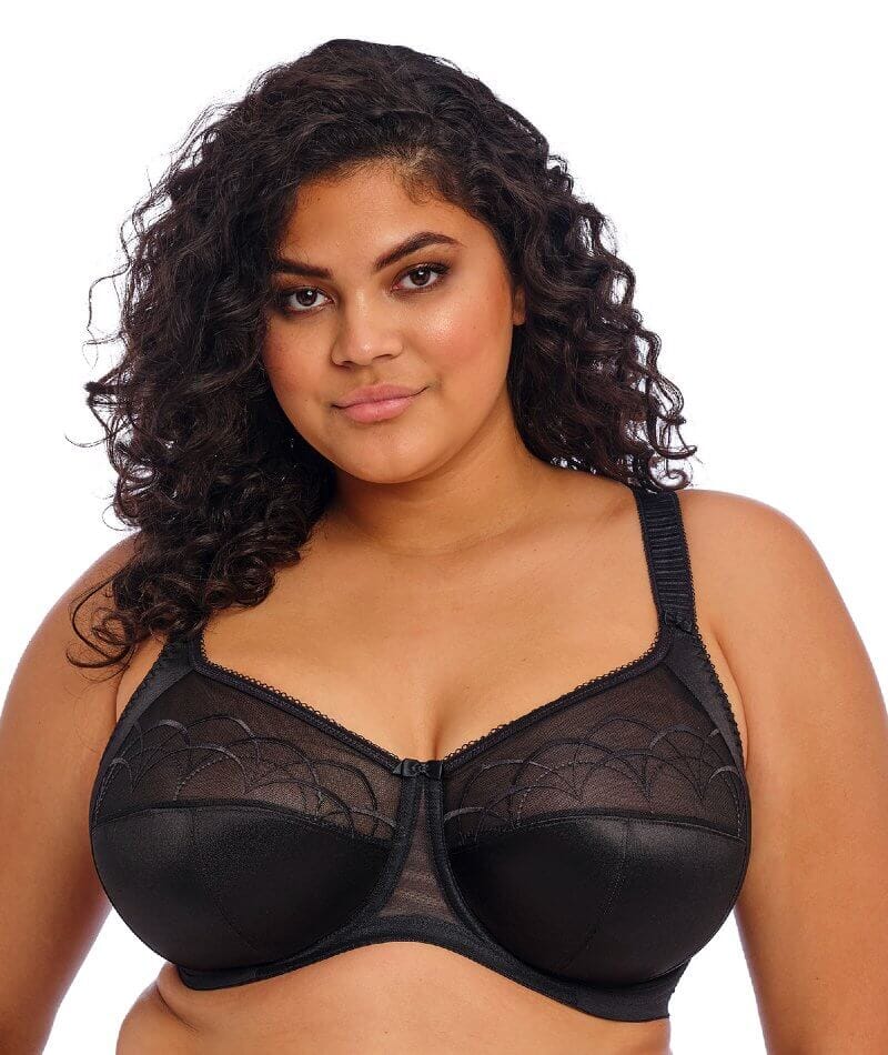 Elomi Cate Underwired Full Cup Banded Bra - Black Bras 
