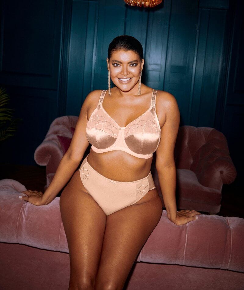 Elomi Cate Reggiseno Full Cup Con Ferretto E Fascia - Beige Hazel Pecan Raisin, Coppe Da D A K, Vestibilità UK