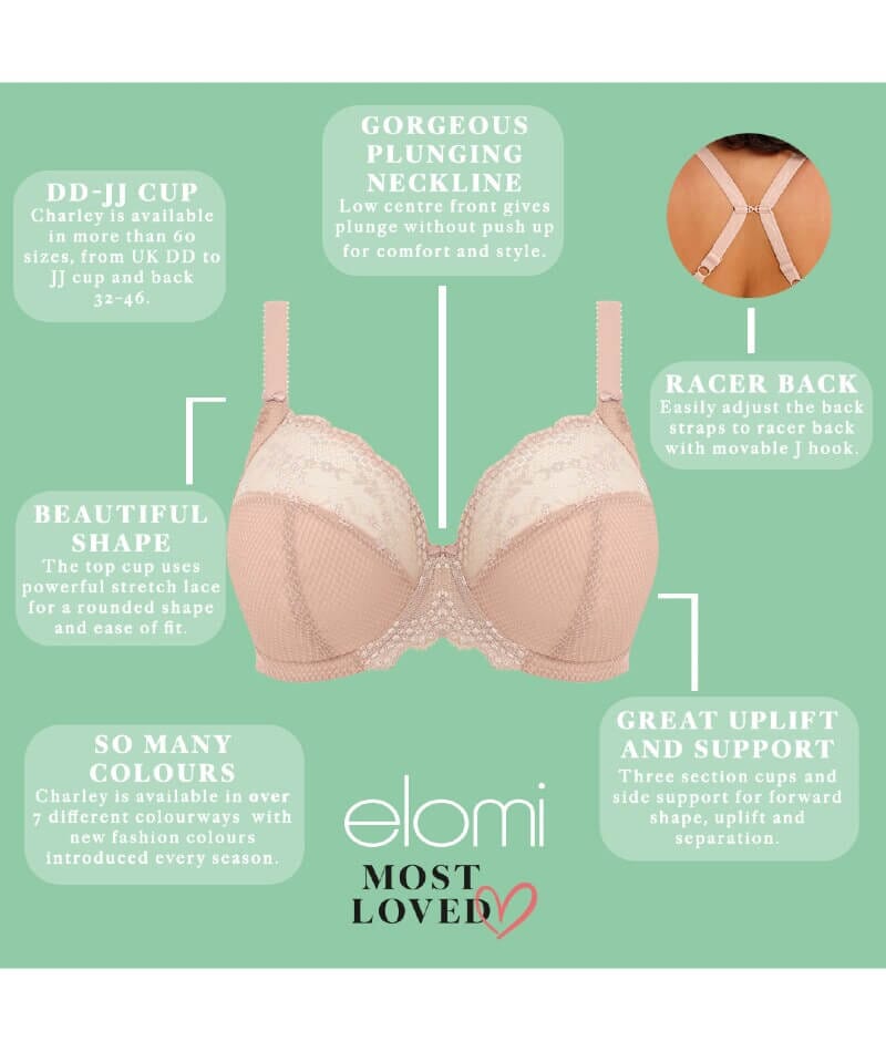 Elomi Charley Underwire Plunge Bra - Fawn Bras 
