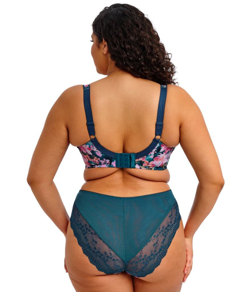 Elomi Lucie Underwire Stretch Plunge Bra - Teal Floral
