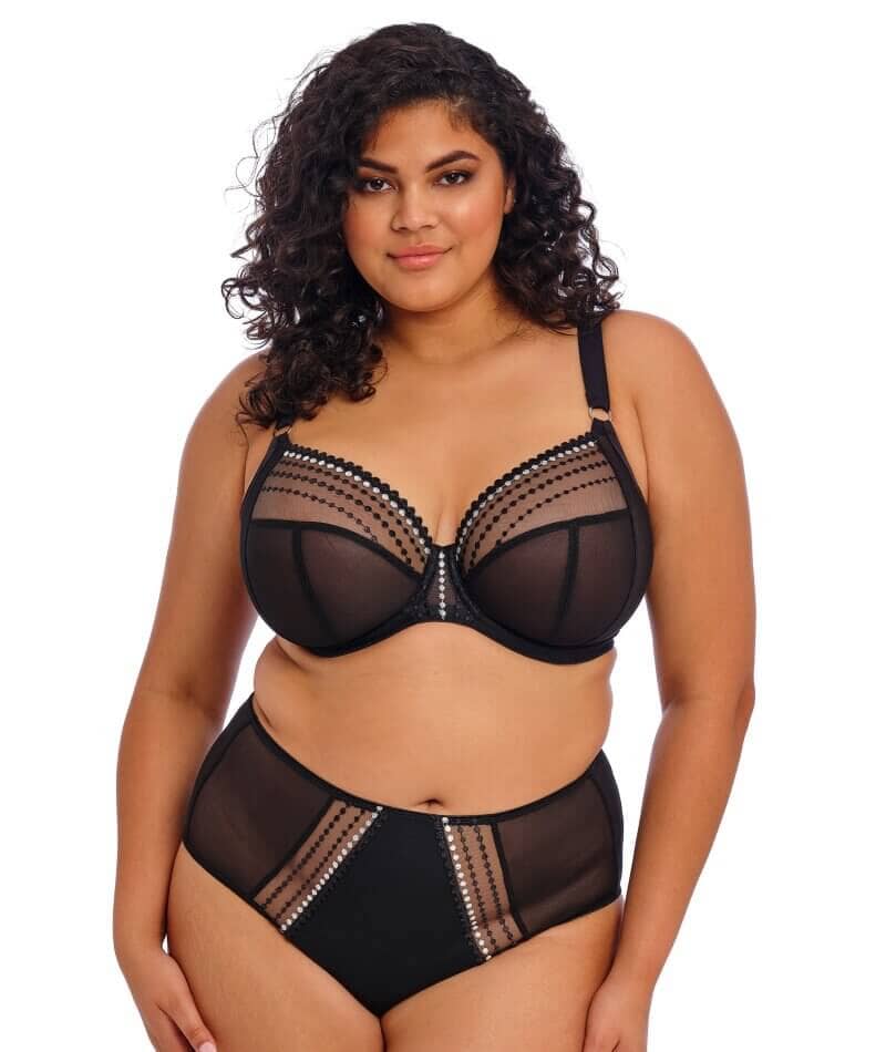 Elomi Matilda Underwired Plunge Bra - Black Bras 