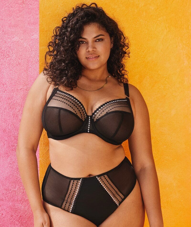 Elomi Matilda Underwired Plunge Bra - Black Bras 