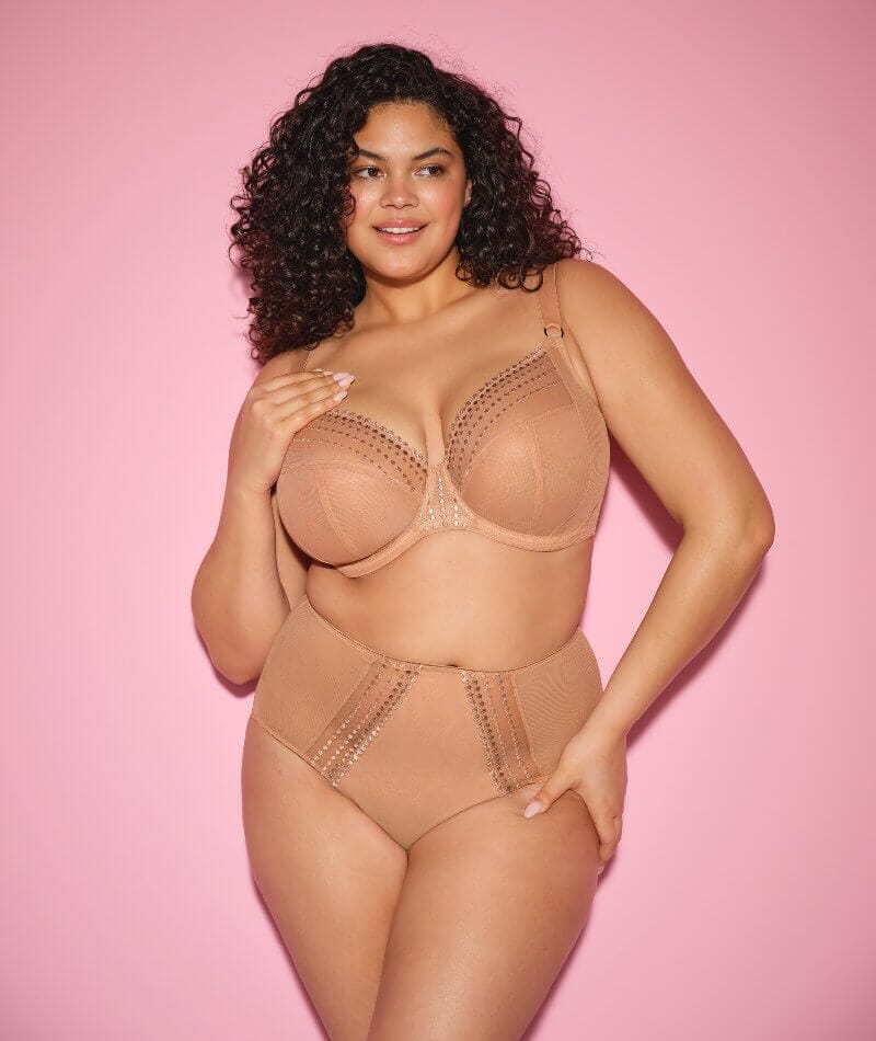 Elomi Matilda Underwired Plunge Bra - Cafe Au Lait Bras 