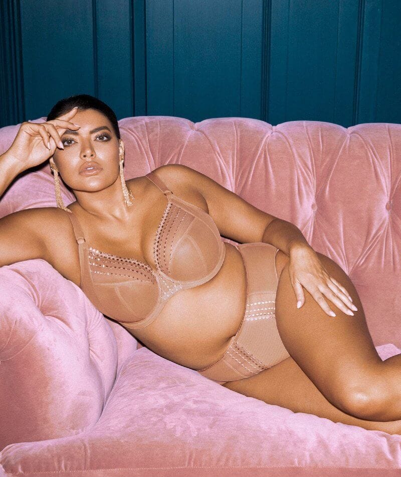 Elomi Matilda Underwired Plunge Bra - Cafe Au Lait Bras 