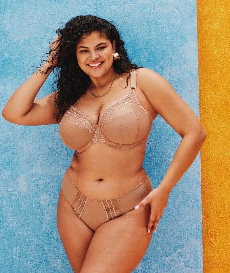 Elomi Matilda Underwired Plunge Bra - Cafe Au Lait Bras 