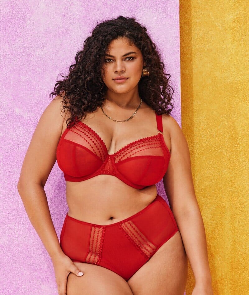 Elomi Matilda Underwired Plunge Bra - Haute Red Bras 