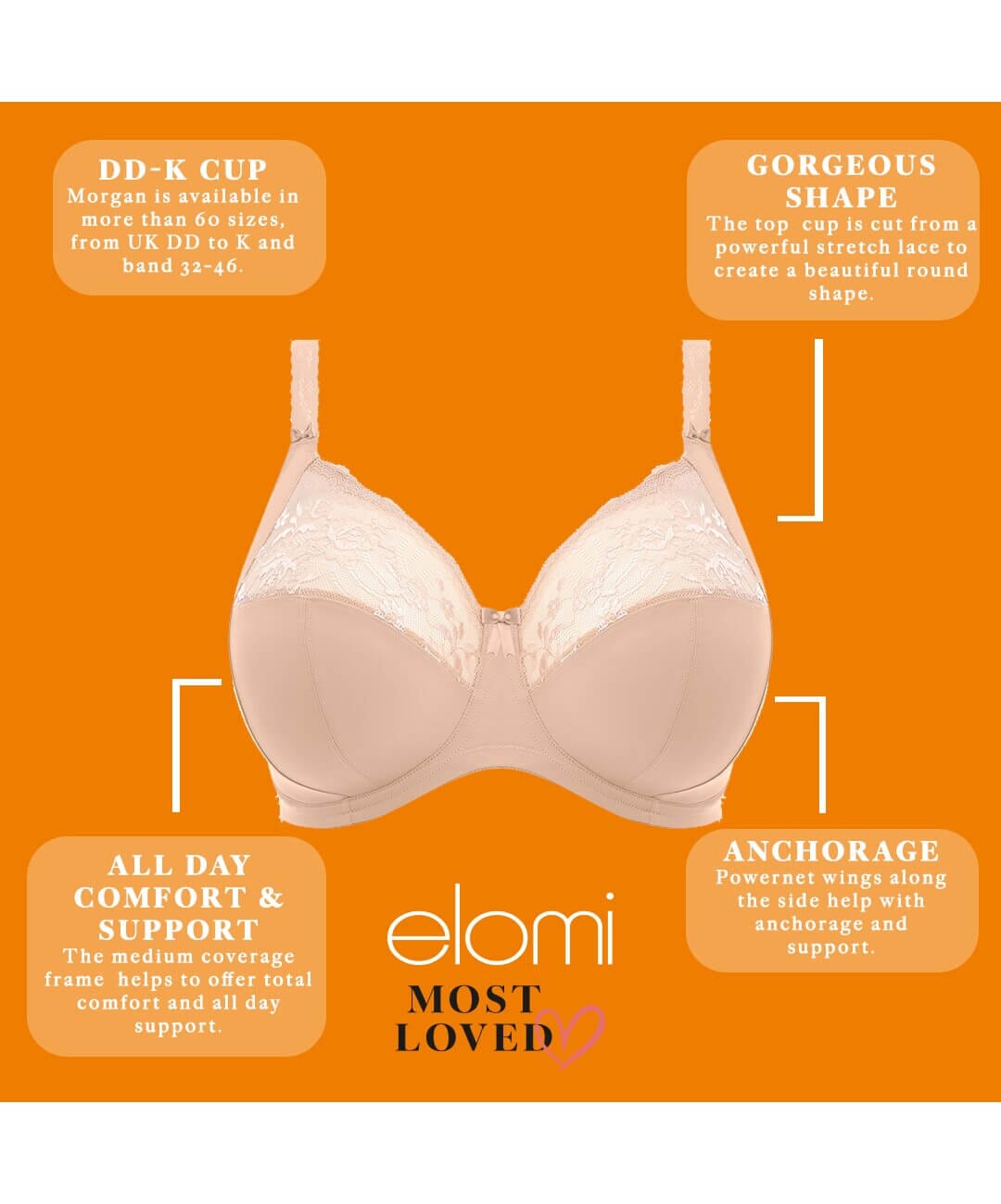 Elomi Morgan Underwired Bra - Sahara Bras 