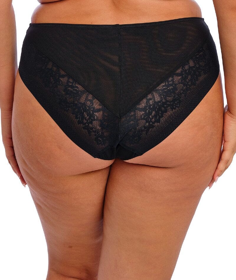 Elomi Nerina High Leg Brief - Black Knickers 