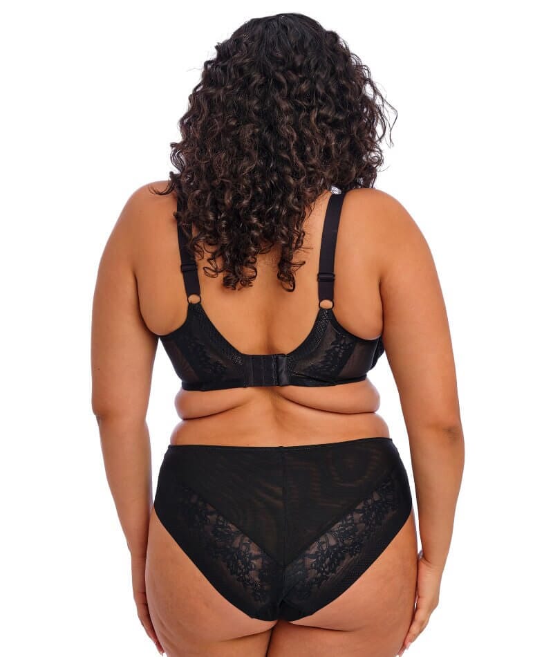 Elomi Nerina High Leg Brief - Black Knickers 