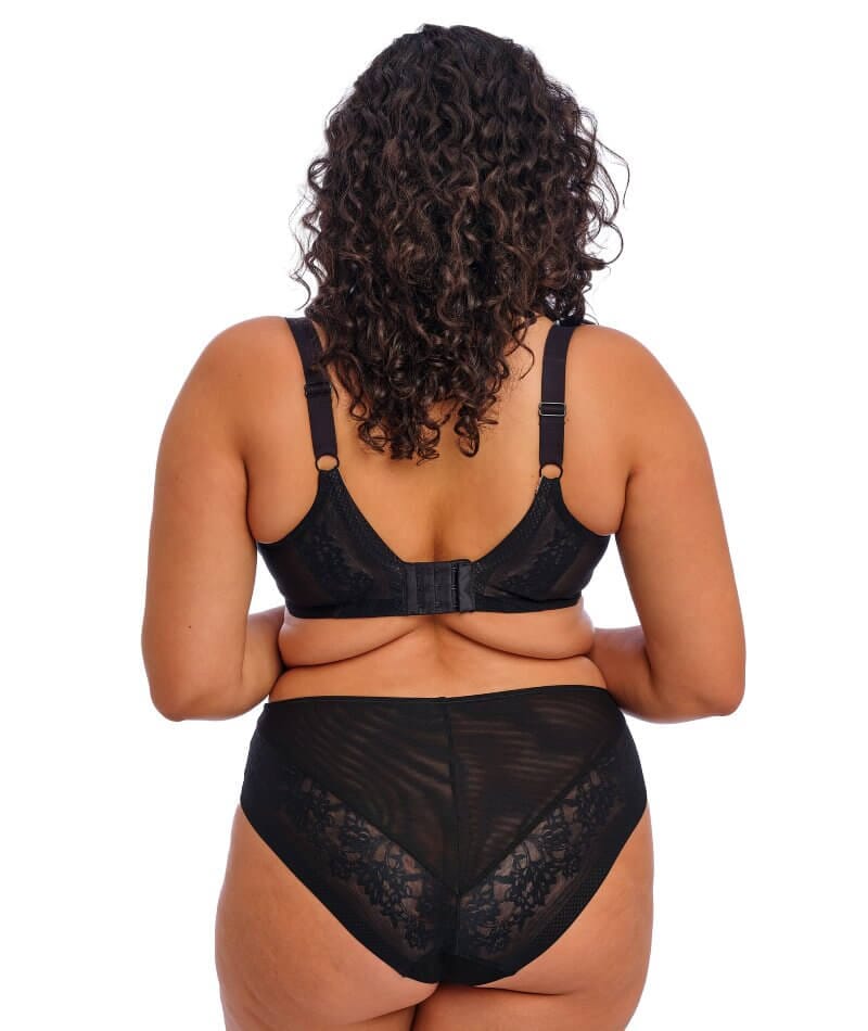 Elomi Nerina High Leg Brief - Black Knickers 