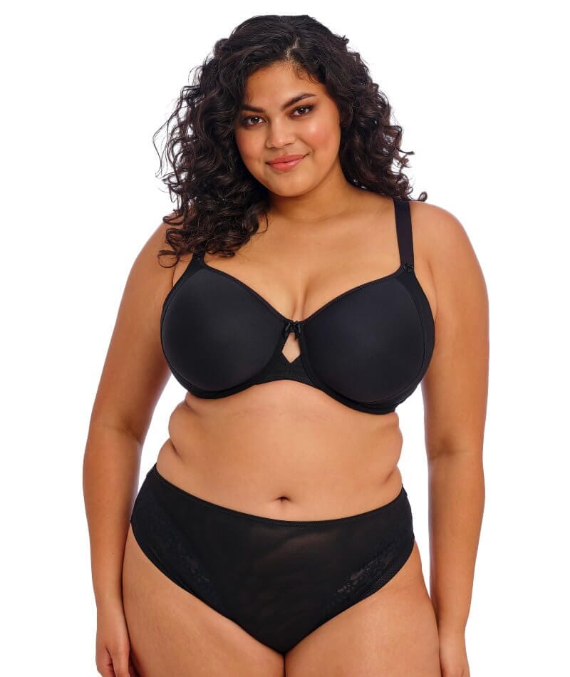 Elomi Nerina High Leg Brief - Black Knickers 