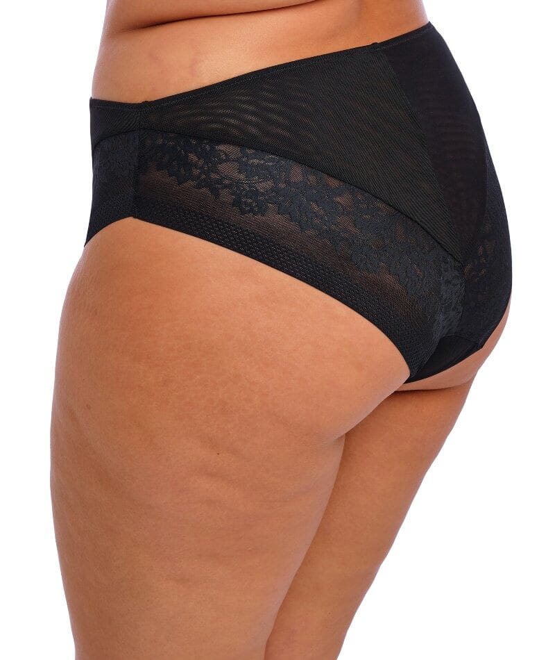 Elomi Nerina High Leg Brief - Black Knickers 