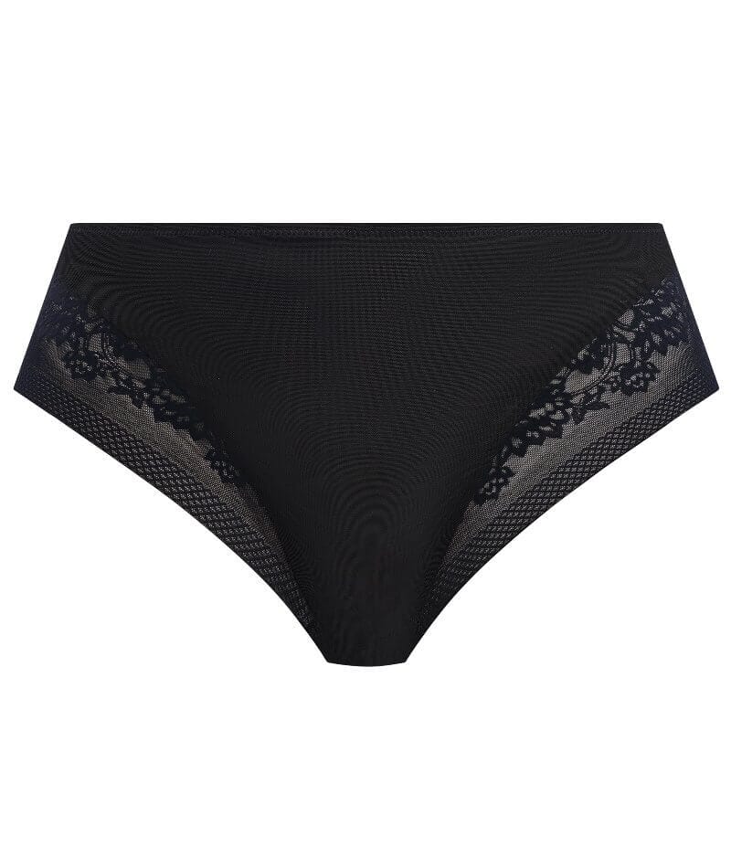 Elomi Nerina High Leg Brief - Black Knickers 
