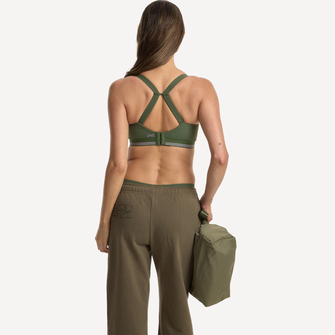 Nala Sporty Support Wirefree Bralette Bra - Pickle/Lavender Fizz