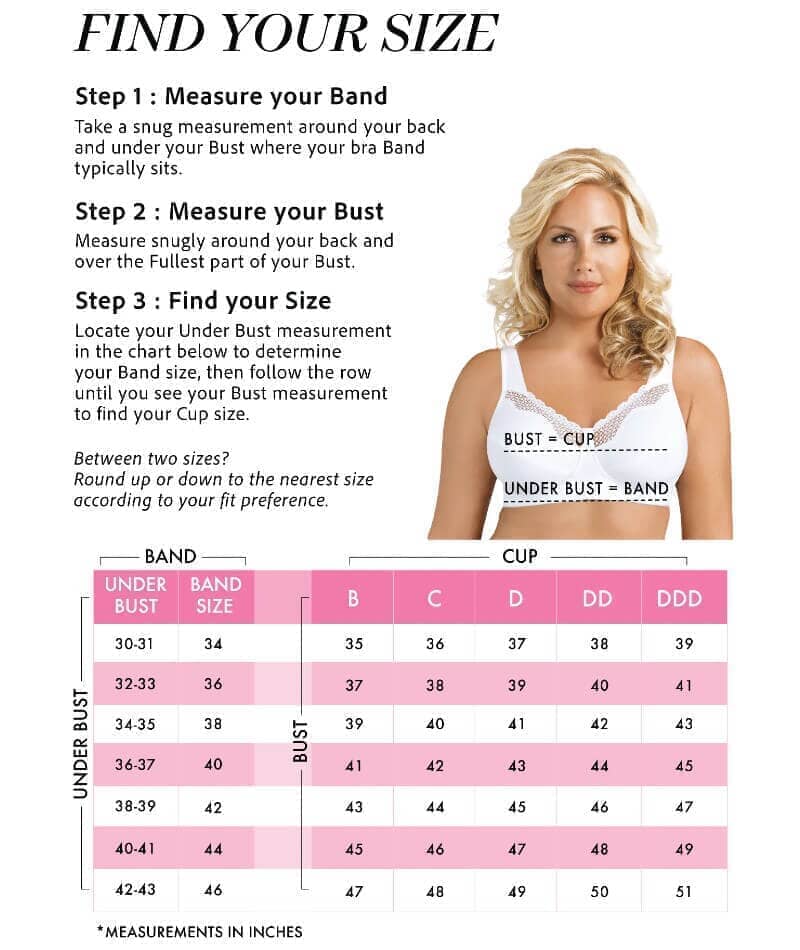 Exquisite Form Fully Cotton Soft Cup Wire-Free Bra With Lace 2 Pack - Damask Neutral/White Bras 