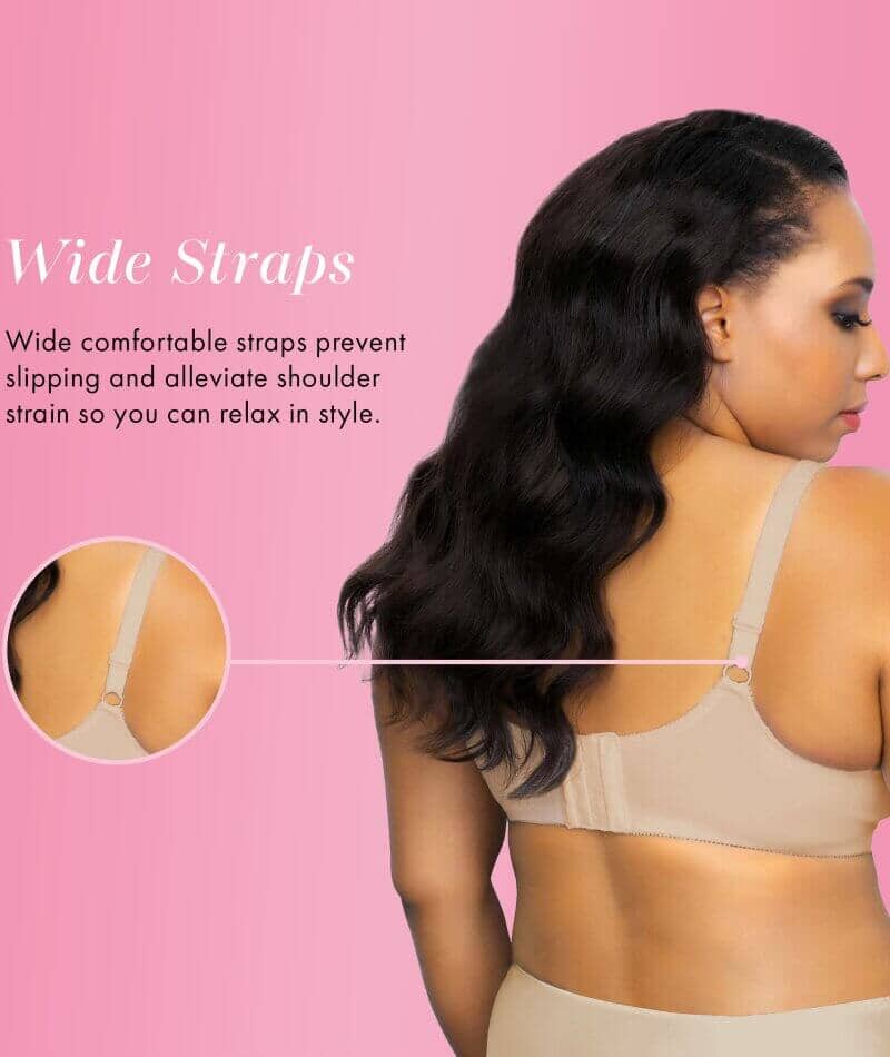 Exquisite Form Fully Cotton Soft Cup Wire-Free Bra With Lace 2 Pack - Damask Neutral/White Bras 