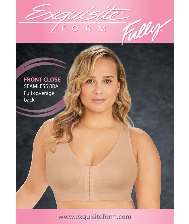 Exquisite Form Fully Seamless Wire-Free Full Coverage Bra with Front Closure - Nude Bras 