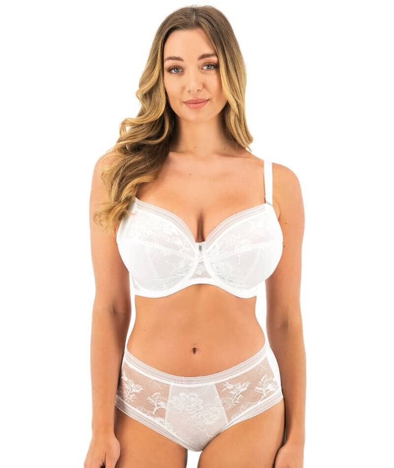Fantasie Fusion Lace Underwire Full Cup Side Support Bra - White Bras 