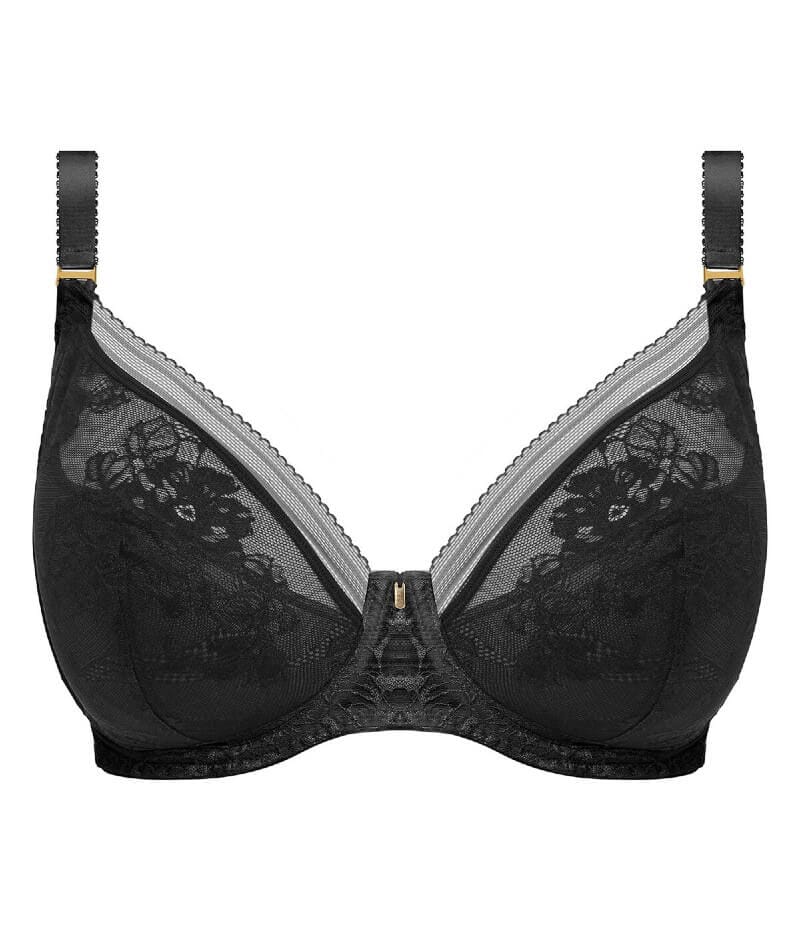 Fantasie Fusion Lace Underwire Padded Plunge Bra - Black Bras 