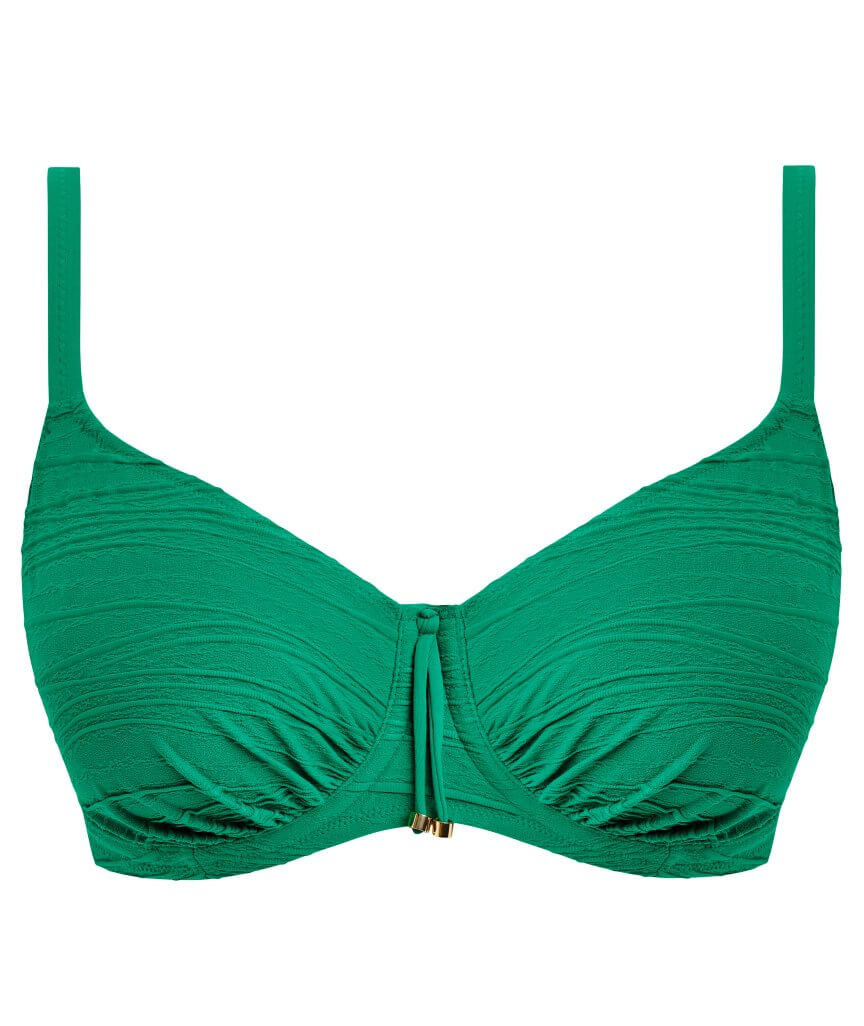 Fantasie Swim Beach Waves Underwire Gathered Full Cup Bikini Top - Tourmaline
