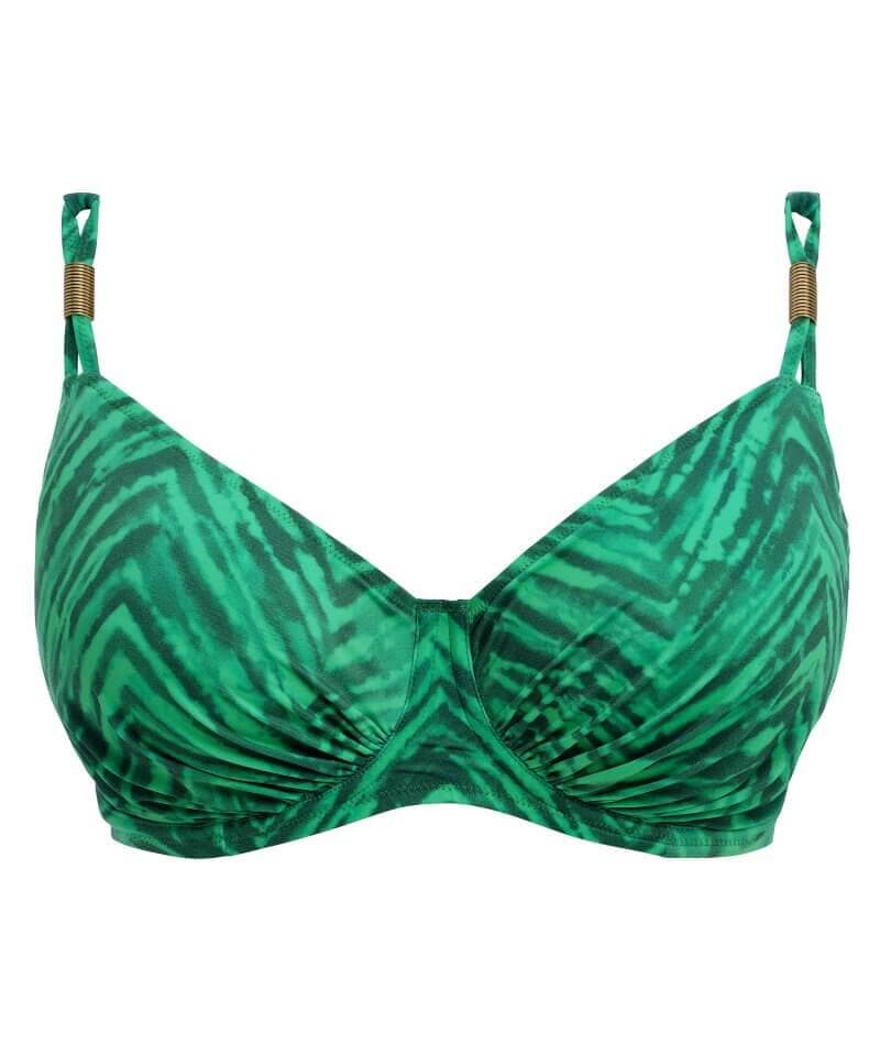 Fantasie Swim Punta Mita Underwire Gathered Full Cup Bikini Top - Emerald Swim 