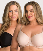Fayreform Lace Perfect Contour Spacer Bra 2 Pack - Black/Latte Bras 