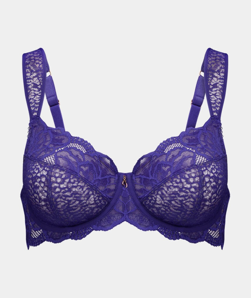 Slot Ribbon Bra Fayreform Midnight Express Underwire Bra - Blue Ribbon - Curvy