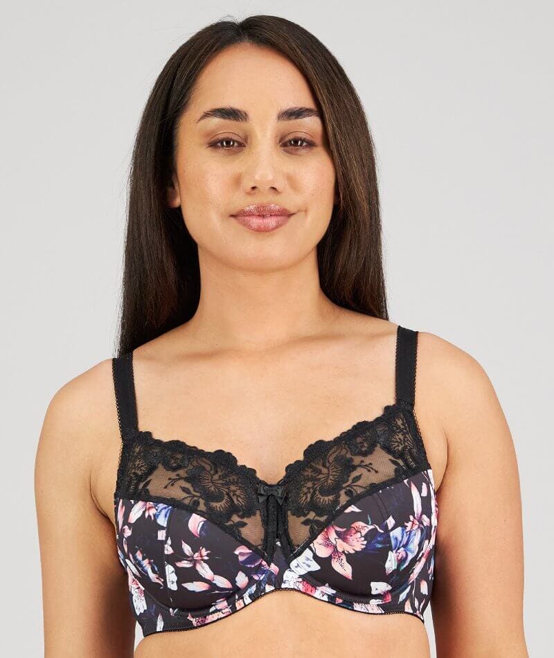 Fayreform Wild Violet Underwire Bra - Dark Folklore Print Bras 