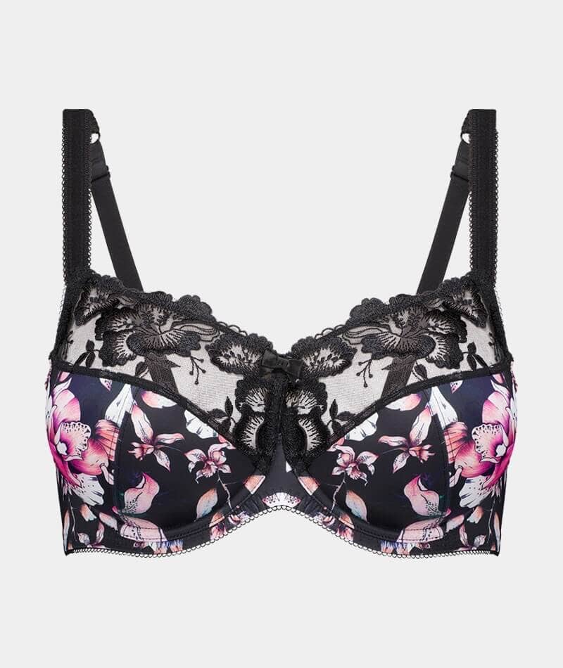 Fayreform Wild Violet Underwire Bra - Dark Folklore Print Bras 