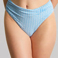 Panache Swimwear Gingham Midi Pant - Sky Blue Gingham