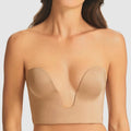 Finelines Refined Strapless Plunge Bustier - Nude