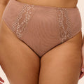 Elomi Lucie High Leg Brief - Mocha