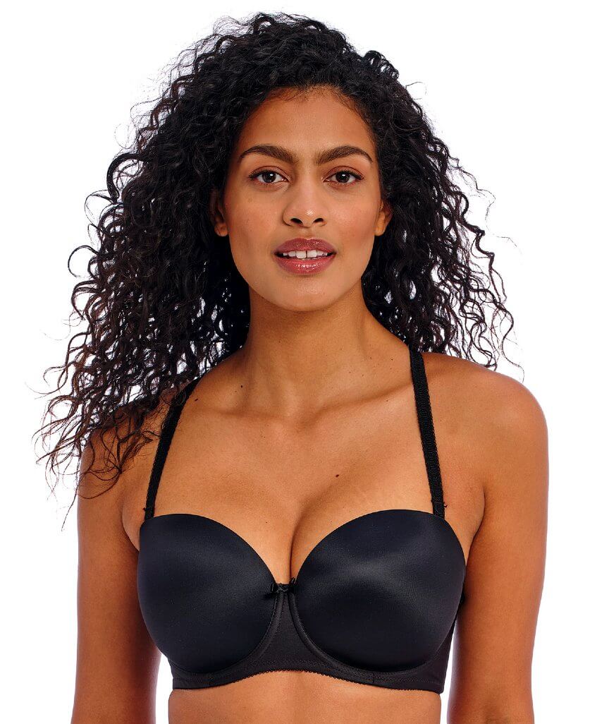 Freya Deco Underwired Moulded Strapless Bra - Black