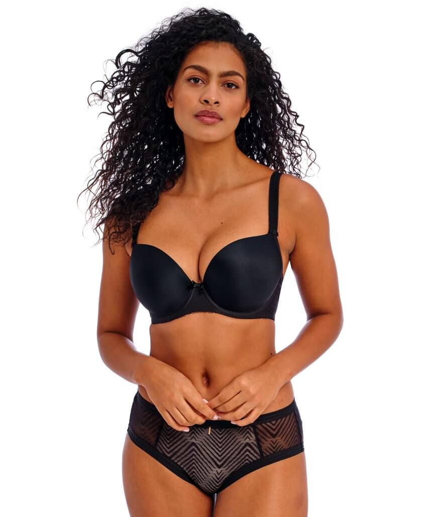 Freya Deco Moulded Plunge Bra - Black