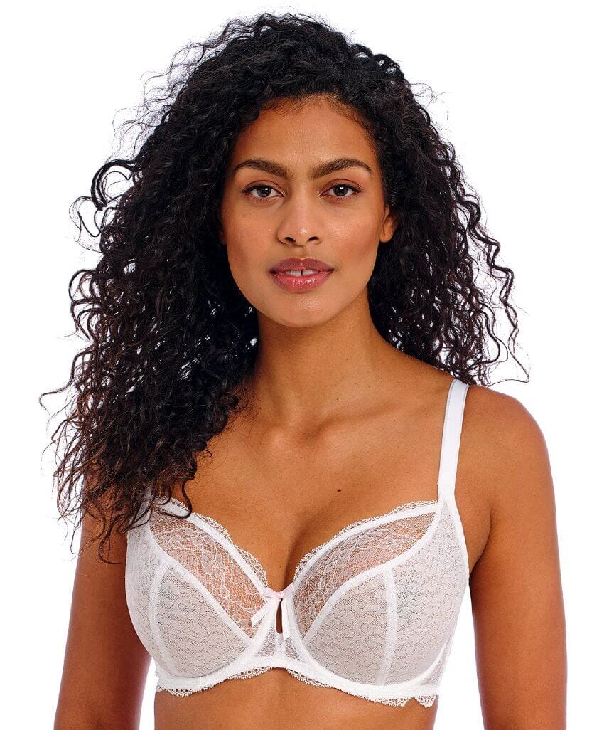 Freya Fancies Underwire Plunge Bra - White Bras 
